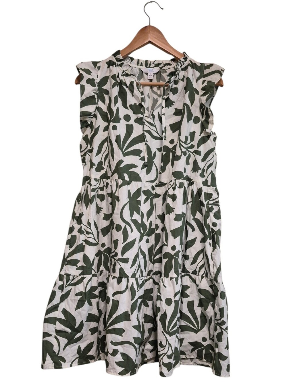 Whimsy, Flirty Flutter Sleeve Mini Dress - Size Medium